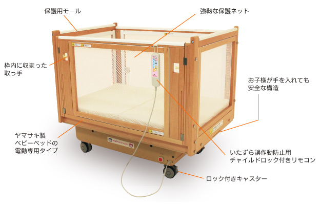 赤ちゃんの夜泣き、寝ぐずりに 揺動型ベビーベッド suima（スイマ）